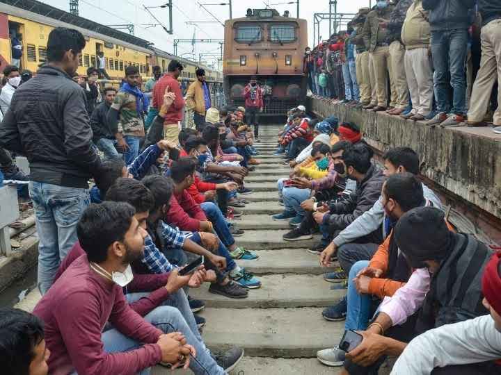 Protest on Railway Tracks